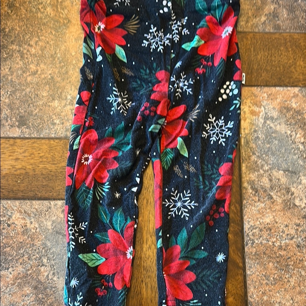 Little Sleepies Floral Holiday Leggings - 18-24 months